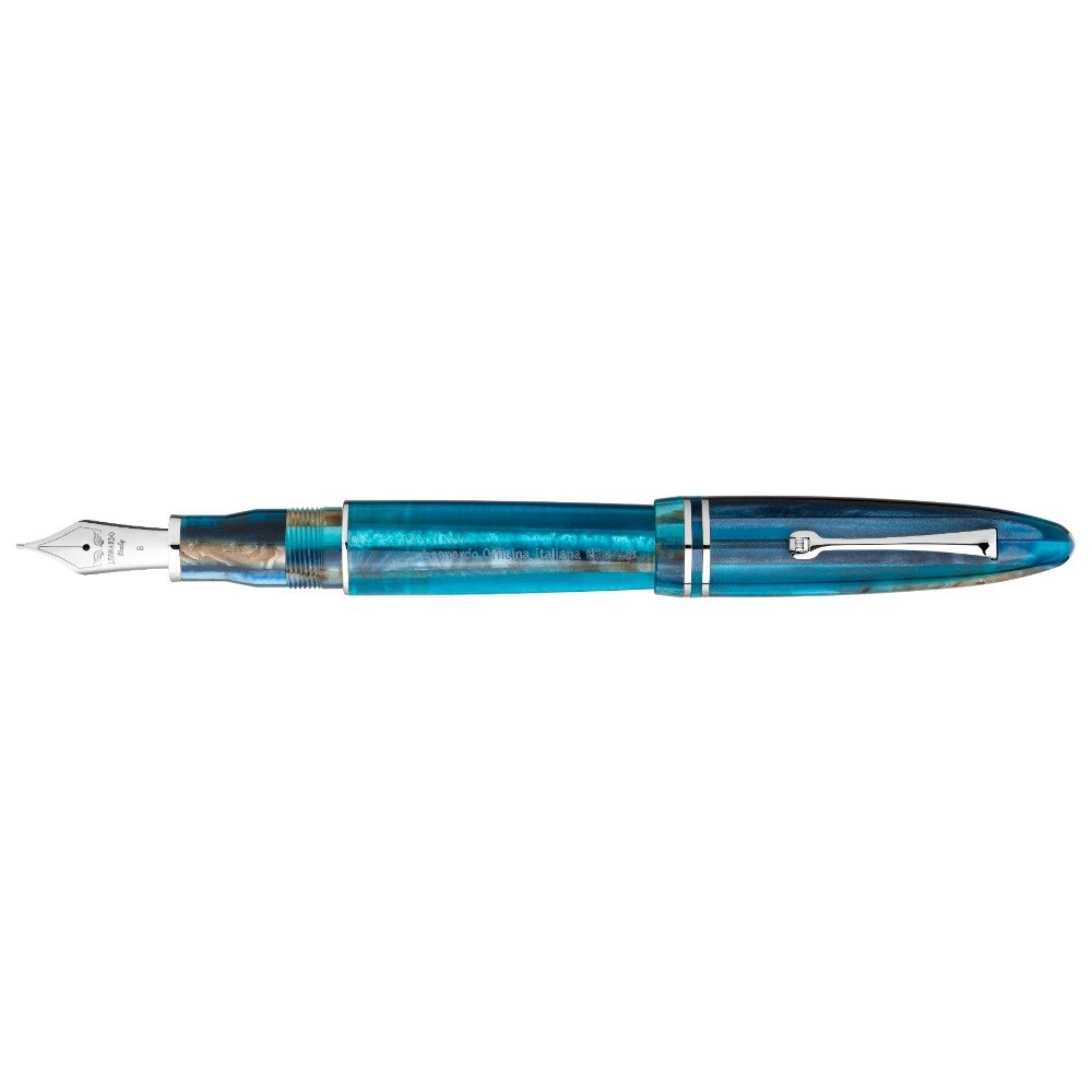 Leonardo Furore 万年筆 エメラルドブルー F Leonardo Furore Grande Blue Hawaii ST Fountain pen - Vulpen